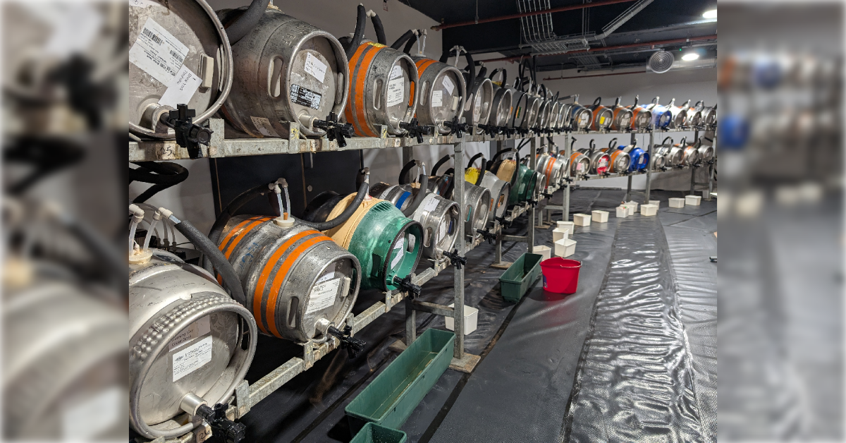 Stillage Setup at the beer festival